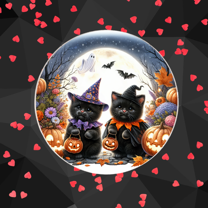 Dessous de verre " Spooky cat "